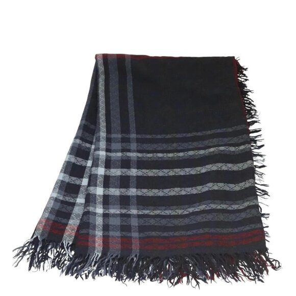 GUCCI Stole Wool Navy Auth SW820 - Picture 11 of 12